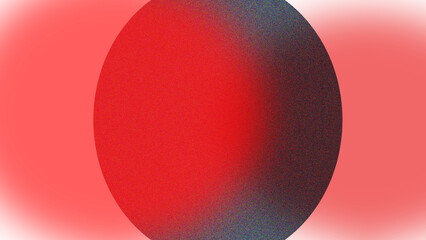 Abstract red oval shape with gradient and grainy texture