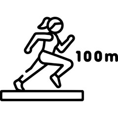 100 Meter Dash Icon