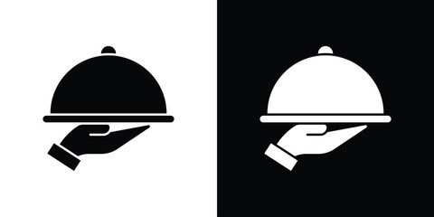 Hand holding tray icon - perfect for UI UX design