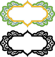 Ornate Label Frames with Floral Motifs | Decorative Borders for Invitations and Product Packaging