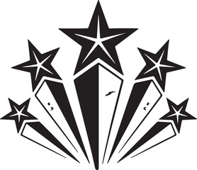 Five Shooting Stars Design | Vector Illustration for Logo, Branding, and Achievement Concepts