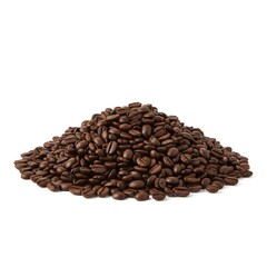 Fototapeta premium pile of coffee beans isolated on white png