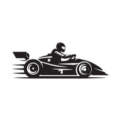 Obraz premium motorsports vector silhouette clip art logo design illustration. doodle motorsports icon set collection