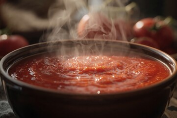Tomato Soup in Bowl