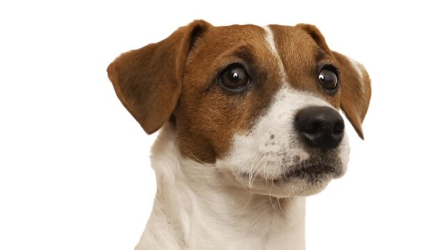 dog on white background