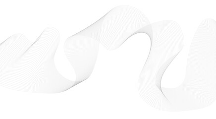 Obraz premium Abstract modern stylized black and grey white curve wave line smooth stripe white background. Use for banner, business, presentation illustration.