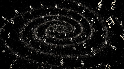 Black lace fractal pattern with spiral shapes and decorative mandala-like texture