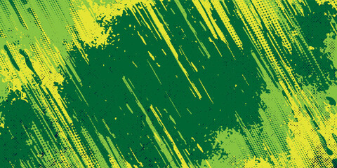 Abstract and Colorful Brush Background with Halftone Effect. Brush Stroke Illustration for Banner, Poster, or Sports Background. Scratch and Texture Elements For Design