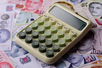 Calculator, money and expense calculations, budget preparation. Calculator, expense calculations