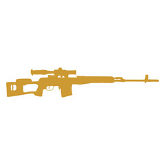 Naklejka premium Golden Sniper Rifle Icon