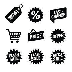 Year-End Sale & Clearance Icons