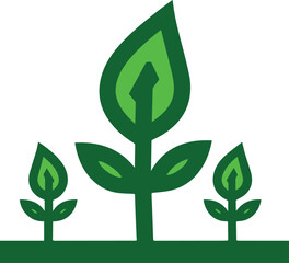 Modern flat illustration of lightbulb combined with leaf and plant representing eco innovation, sustainable energy and green technology concept.