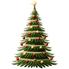 christmas tree isolated on white