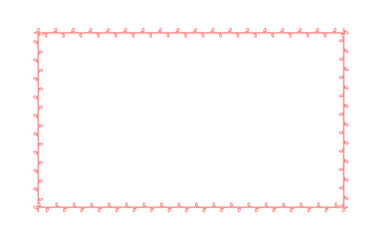 Red neon rectangle shape frame. Vivid glowing red border isolated on transparent background. Shine glow light electric red neon sign frame. Banner, Mockup, presentation, Design element, PNG