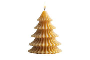Winter Holiday Tree Candle PNG with Transparent Background