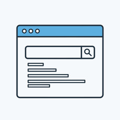 Obraz premium Simple Web Browser Window Icon