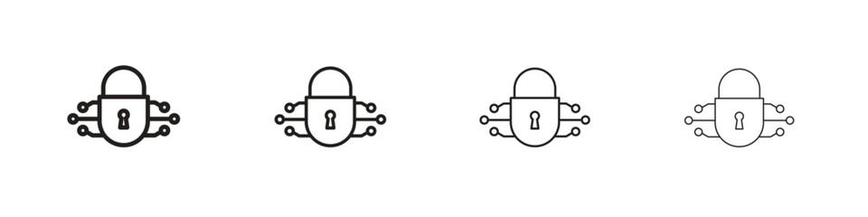 Encryption icon on white background. Modern simple icon vector illustration.