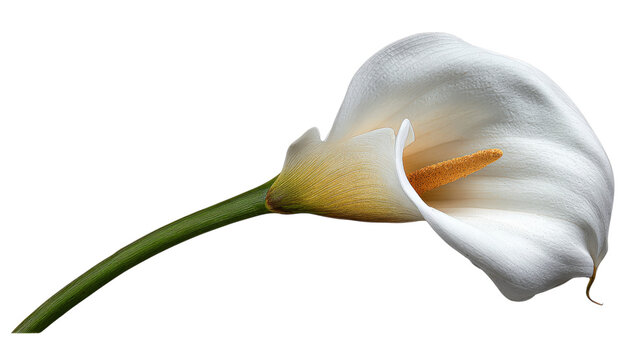 White Calla Lily Flower isolated on a transparent background