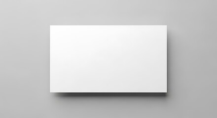 Blank white rectangular box mockup on a neutral grey background, perfect for product presentation, branding, or design display