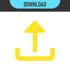 Set of upload and download icons arrow symbol in color and black outline styles. Perfect for data transfer, cloud storage, file sharing, transferring, saving, app interfaces, and modern digital design