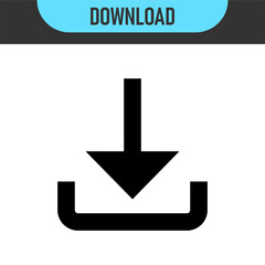 Fototapeta premium Set of upload and download icons arrow symbol in color and black outline styles. Perfect for data transfer, cloud storage, file sharing, transferring, saving, app interfaces, and modern digital design