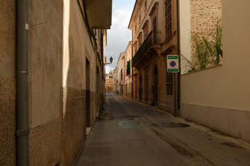 old buildings and small streets in Arta, Mallorca (Spain)