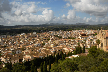view of Arta, an extraordinary town located in the north-east of the largest island in the Balearic archipelago 