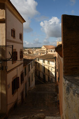 old buildings and small streets in Arta, Mallorca (Spain)