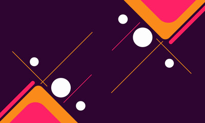 Abstract geometric background with circles and triangles.