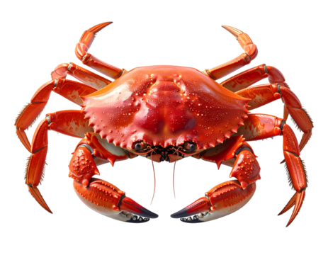 Untitled design - red crab isolated on transparent background