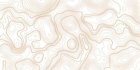 Abstract topo contour map on white background, Topo with elevation. The concept of a conditional geography scheme and contour line map image.Vintage outdoors style wallpaper. 