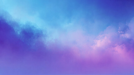 Obraz premium An ethereal panorama of layered clouds. The colors shift from deep violet to shades of blue