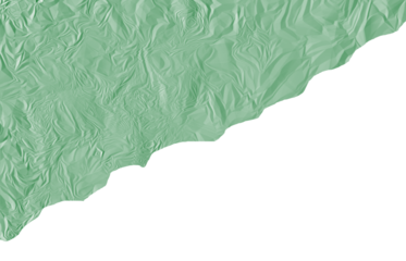 Abstract dark green organic wavy shape design element with copy space isolated on transparent background