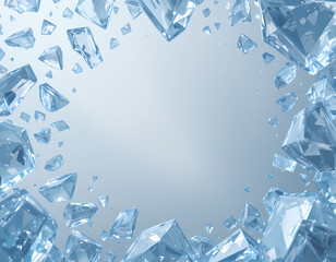 Glass Crystal Abstract Minimal Mockup Background