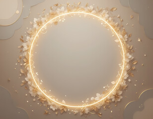 Minimal Lunar Floral New Year Mockup Background