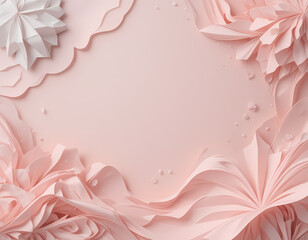 Minimal Soft Origami Festival Mockup Background