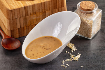 Asian sesame sauce with seeds