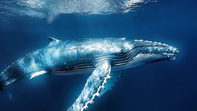 humpback whale underwater fauna, polynesia video