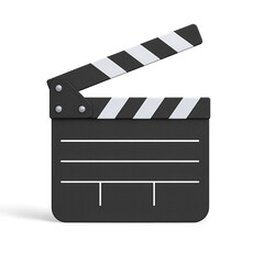 Obraz premium Theatrical slate board for film or television production. Striking black & white.