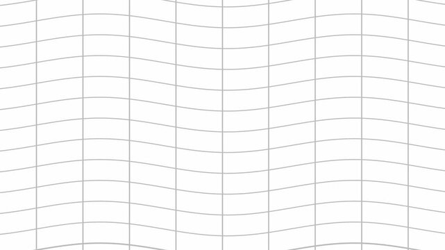 Minimal wavy gray grid loop on white background. Clean abstract geometric video backdrop with soft curved lines, perfect for modern presentations, interfaces, and stylish design projects.