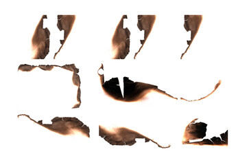 Burned Hole in white Paper middle PNG - Scorched Edges, Burnt Texture, Distressed Element, or Grungy Frame Overlay, Burnt paper hole