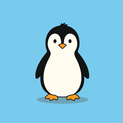 Obraz premium Cute Cartoon Penguin Character Illustration
