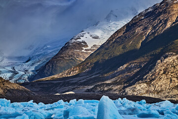 The Upsala Glacier, view from the lake Argentino, The Glaciers National Park, Argentina