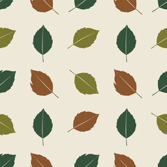 Obraz premium Seamless Pattern of Stylized Autumn Leaves