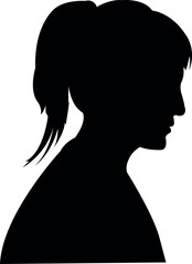 a woman head silhouette vector