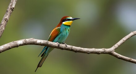 Fototapeta premium bee eater perched on branch