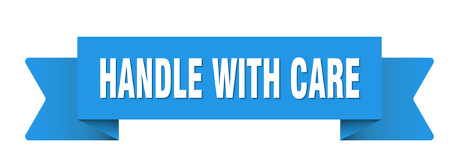 handle with care ribbon isolated on transparent background. handle with care ribbon