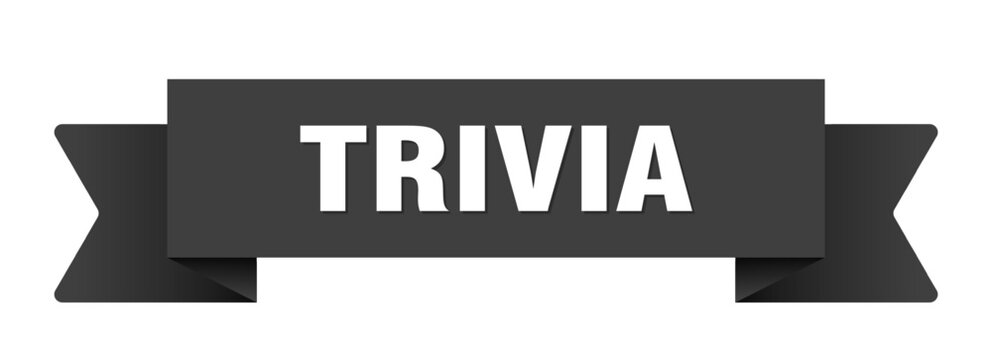 trivia ribbon isolated on transparent background. trivia ribbon