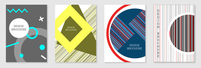 Bright background in Memphis style. 