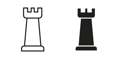 Chess rook icon collection. modern simple icons for web © Zrobac